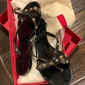 Valentino Rockstud jelly sandals.